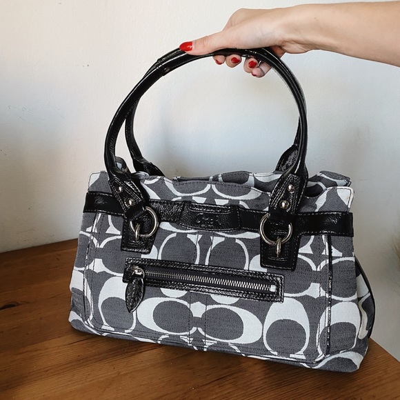 Coach Penelope Shantung Signature Satchel Handbag - Picture 1 of 5